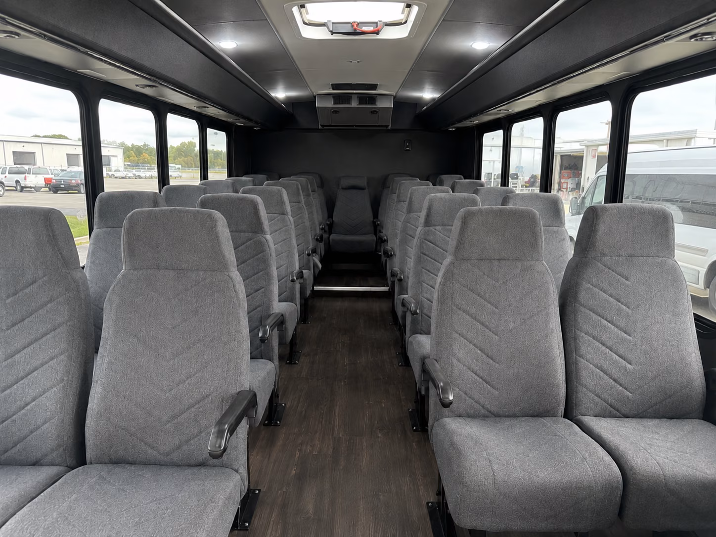 moore 18 passenger minibus inside