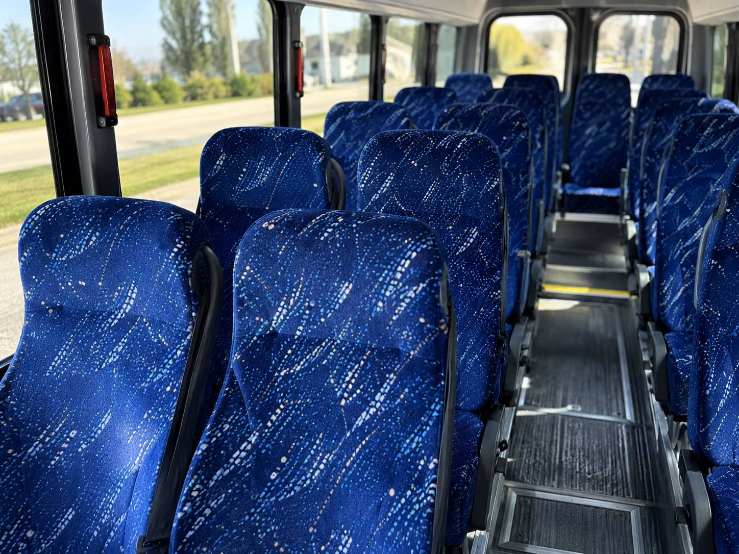moore 18 passenger minibus interior