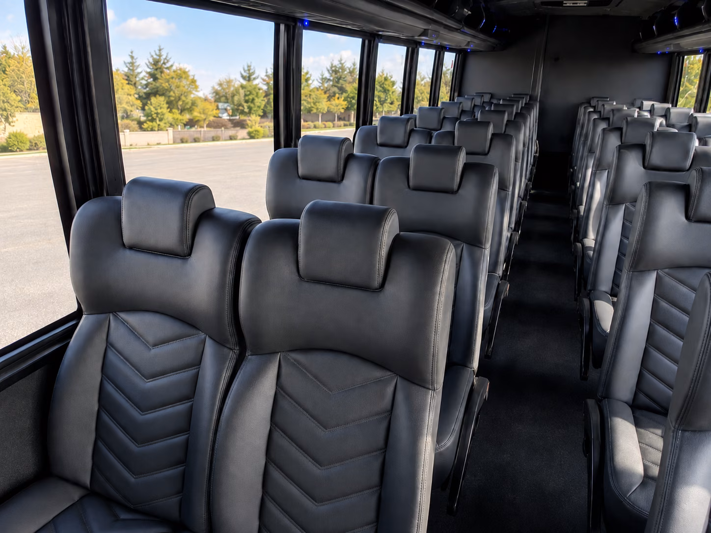moore 20 passenger minibus inside