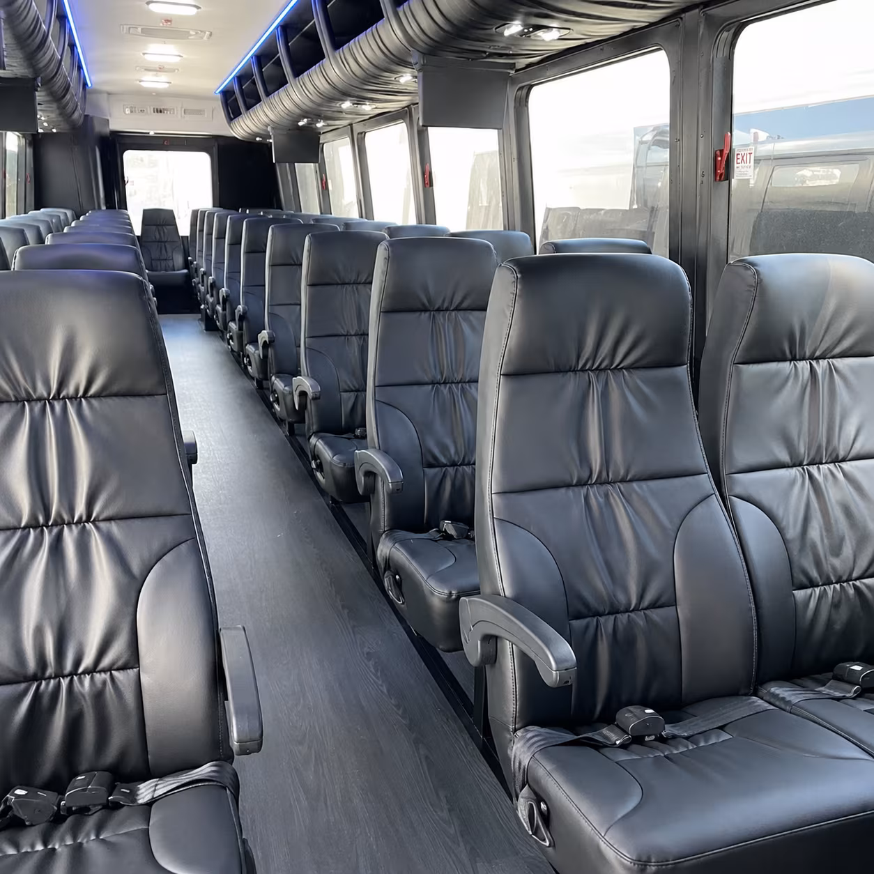 moore 25 passenger minibus inside