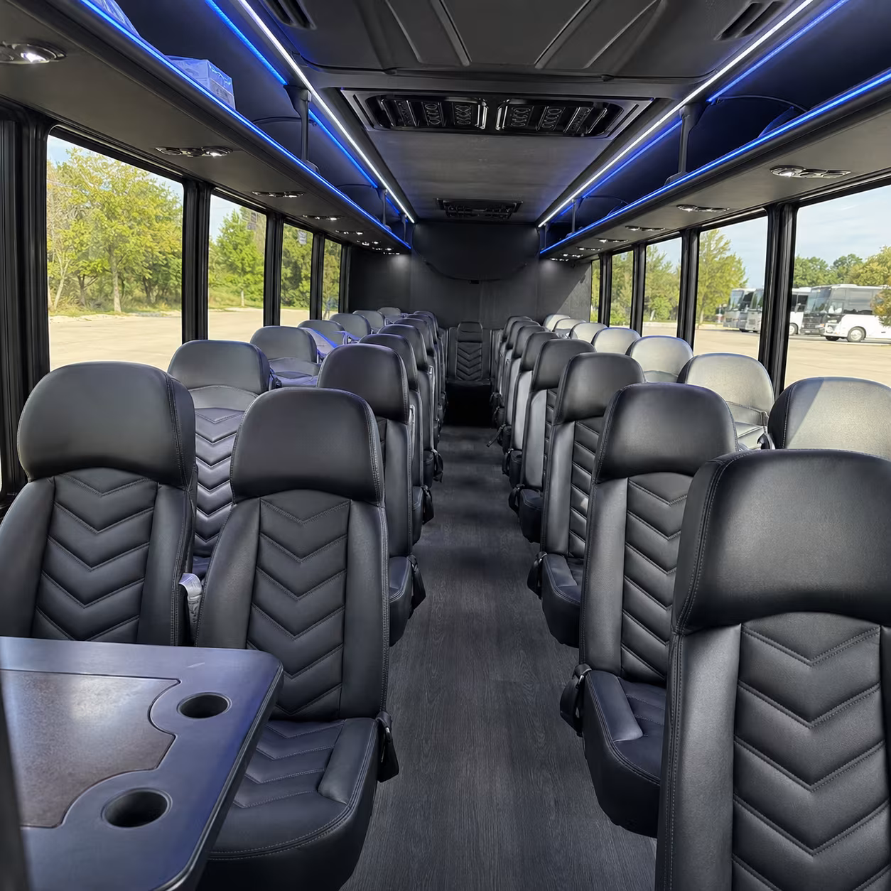 moore 28 passenger minibus inside