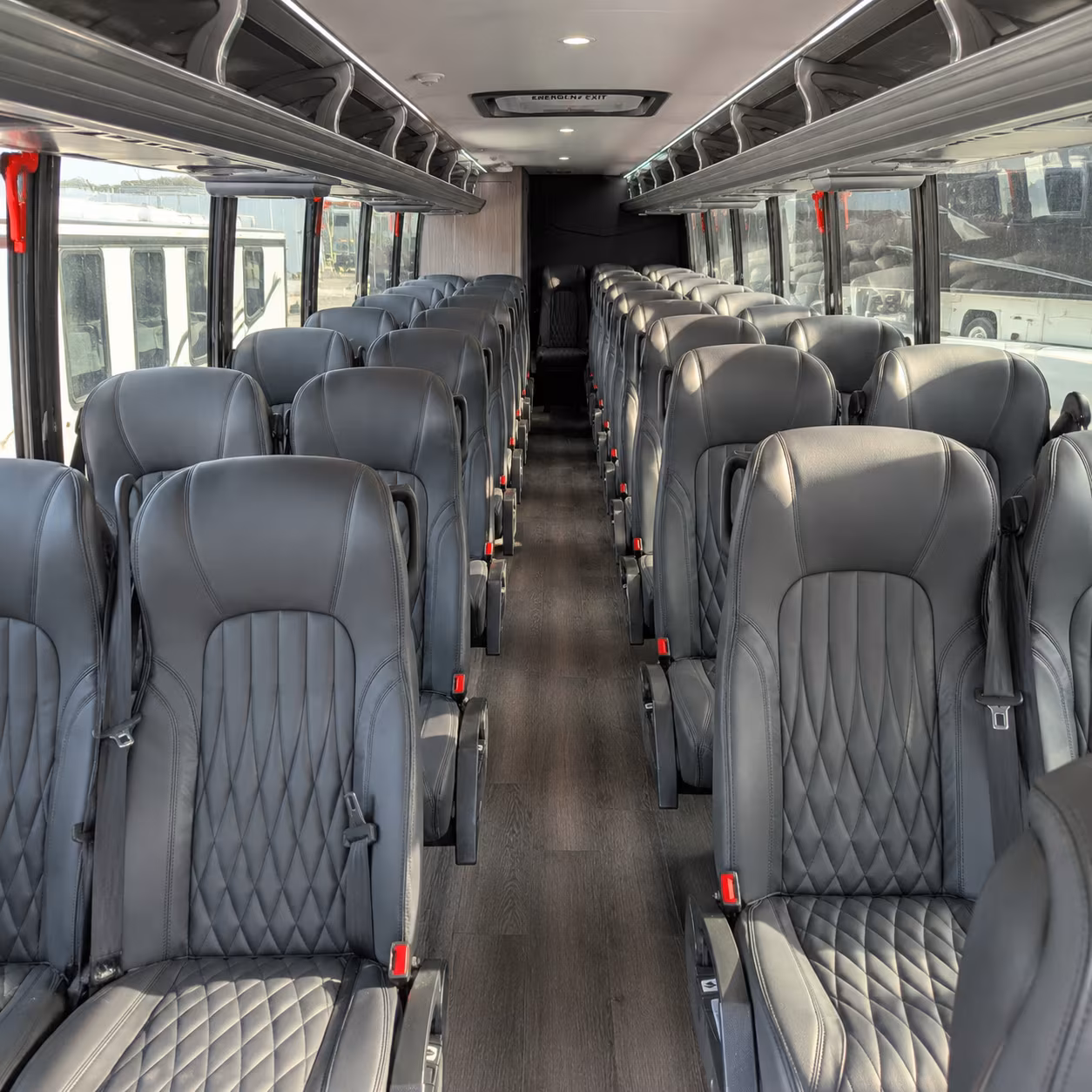 moore 28 passenger minibus interior