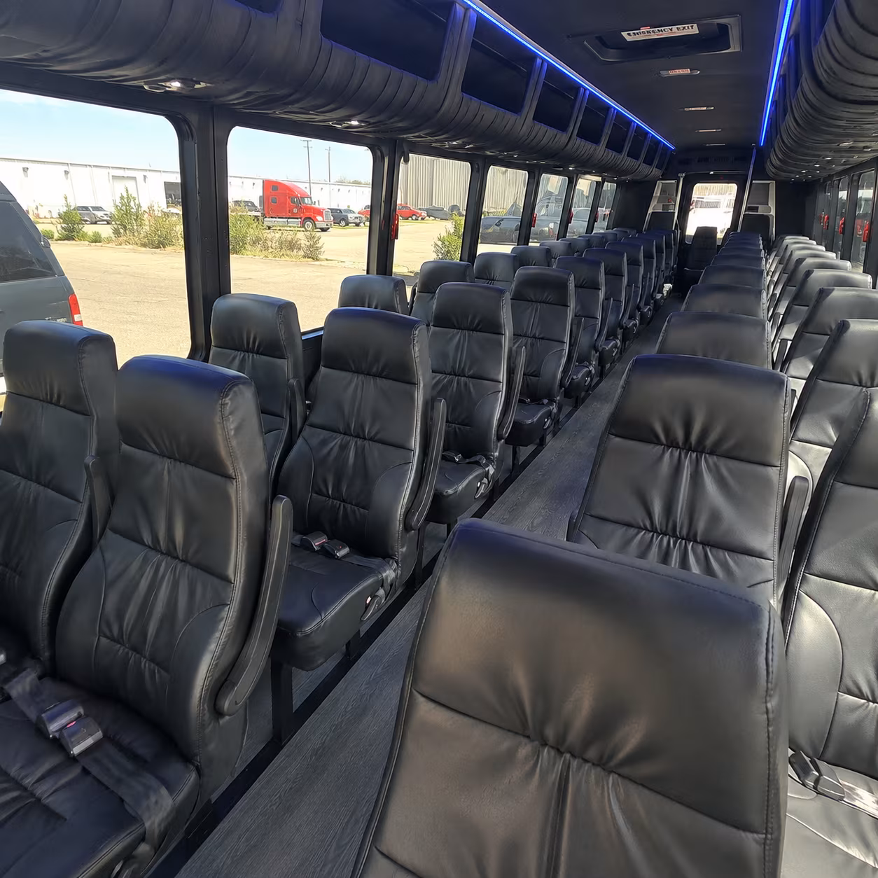 moore 35 passenger minibus inside