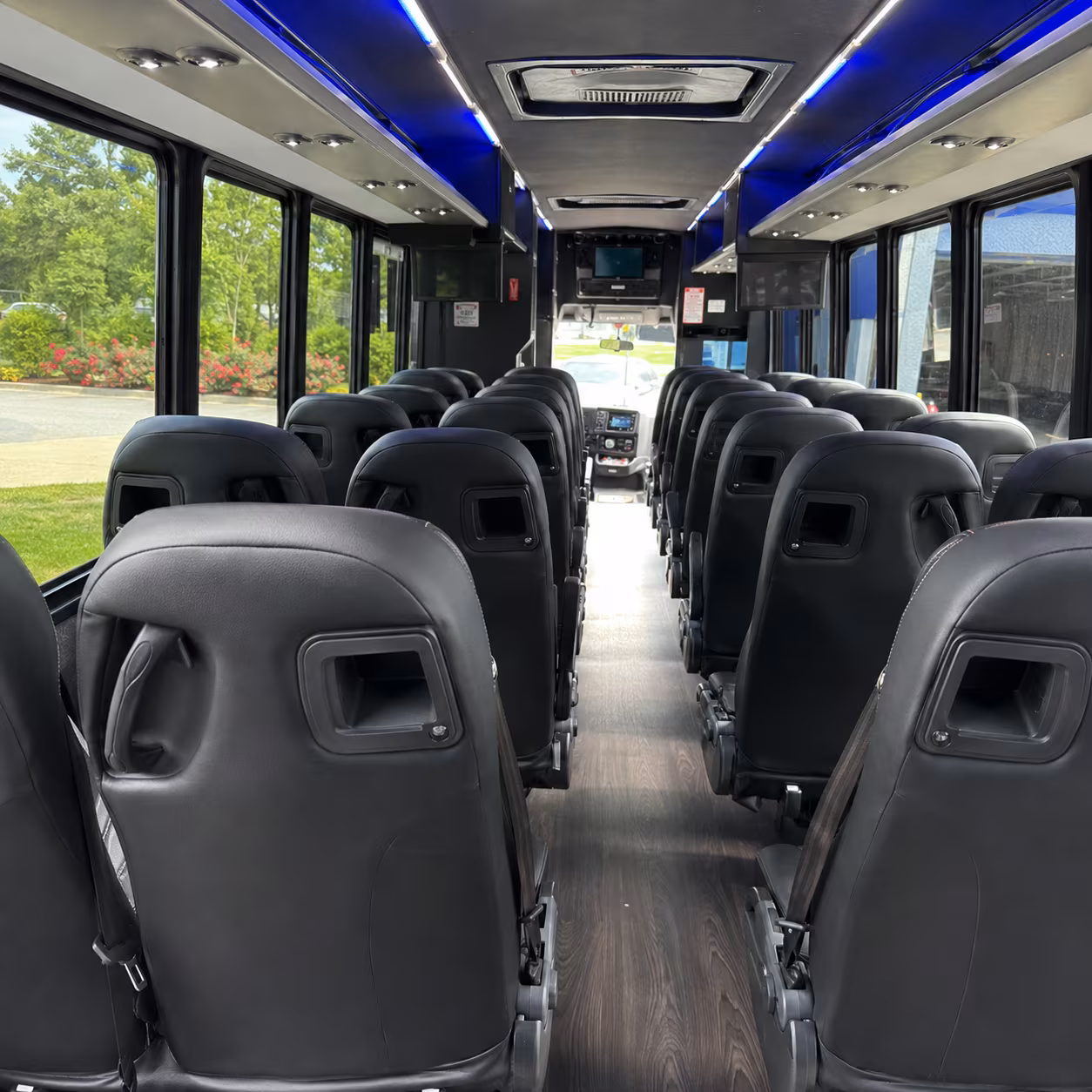 moore 35 passenger minibus interior