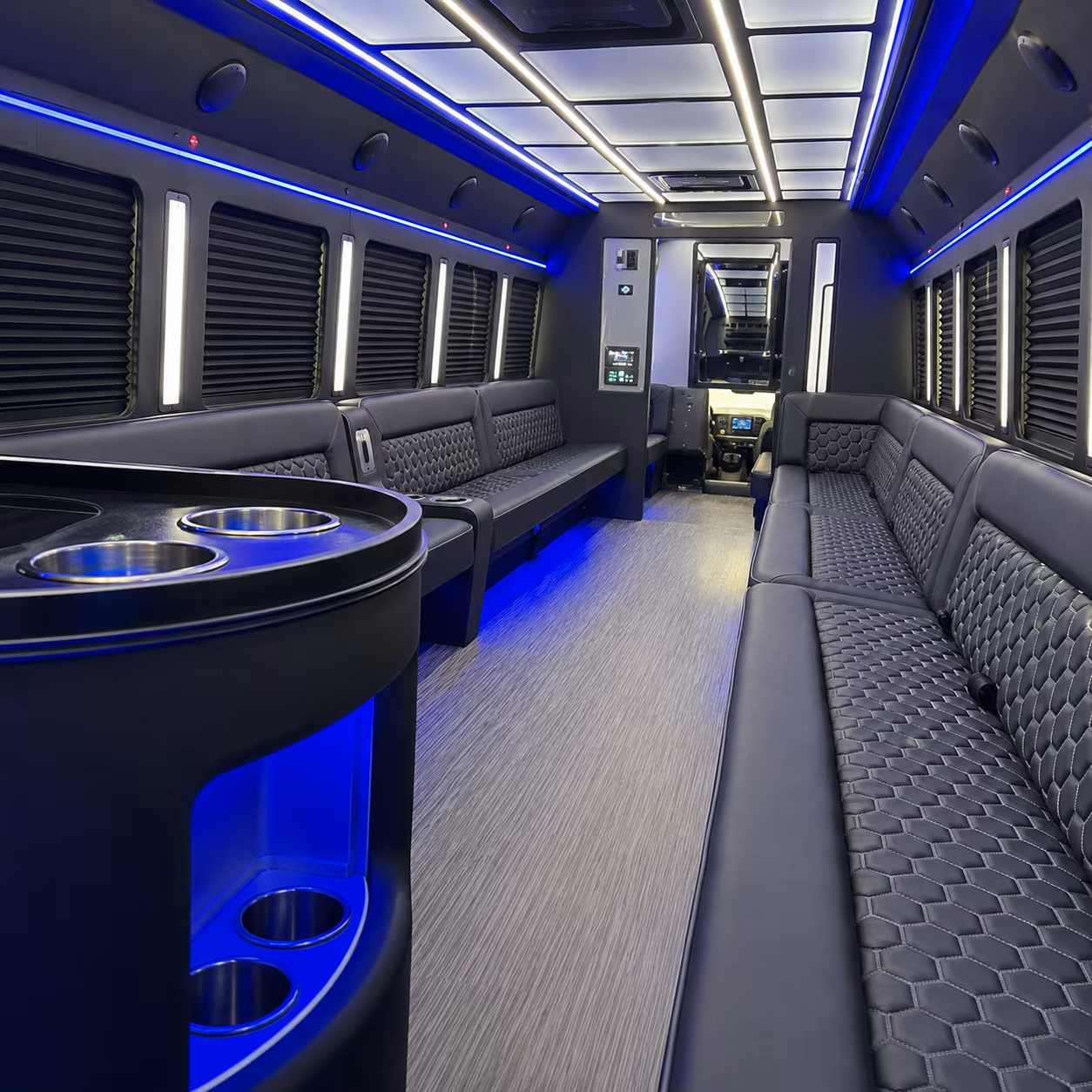 moore party bus interior