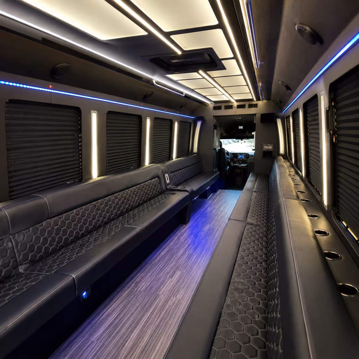 moore party bus rentals inside